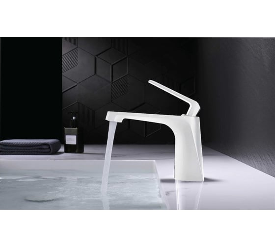 Изображение товара Смеситель для раковины Milleau Cristal (матовый белый) MLV6223LS-MW