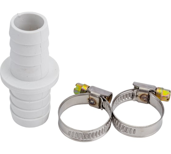 Изображение товара Набор для соединения шлангов 19x22 мм с двумя червяными хомутами 16х25 мм Супримпласт 4WG_1922_1625_02H