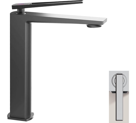 Изображение товара Смеситель для раковины на столешницу Milleau Elegant (gun metal) ML6739223LH-GM