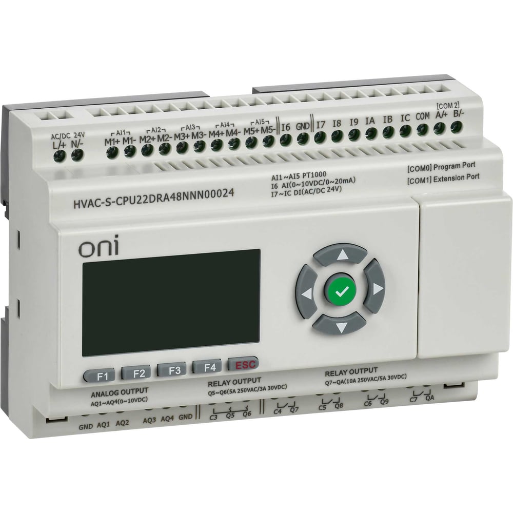 Изображение товара Модуль ONI ПЛК HVAC S ЦПУ 6DI 6DO для систем автоматизации