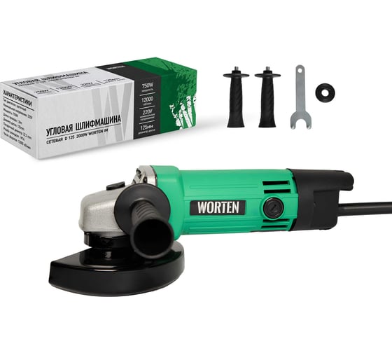 Изображение товара Угловая шлифмашина сетевая WORTEN D 125 750W КА-90000346