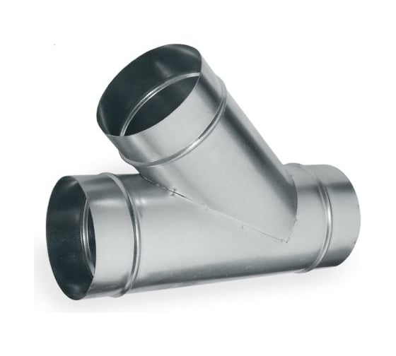 Изображение товара Тройник ООО Вентмаркет D120/45, для круглых воздуховодов, из оцинкованной стали T120/45°