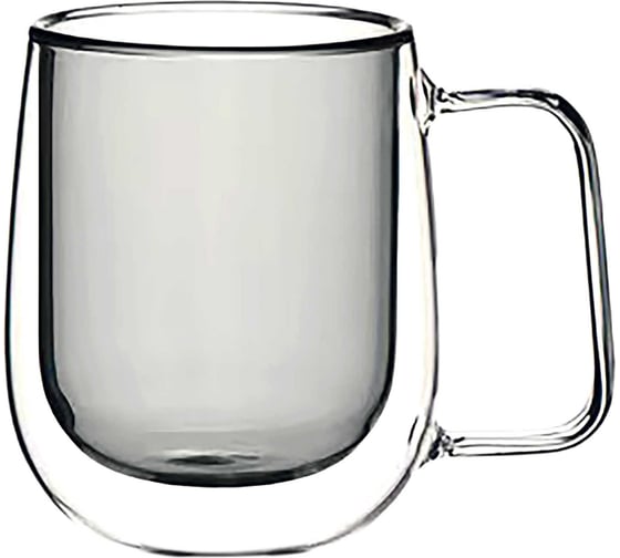 Изображение товара Термокружка appetite стекло 350мл двойные стенки Crystall Grey Studio DG350H-GR