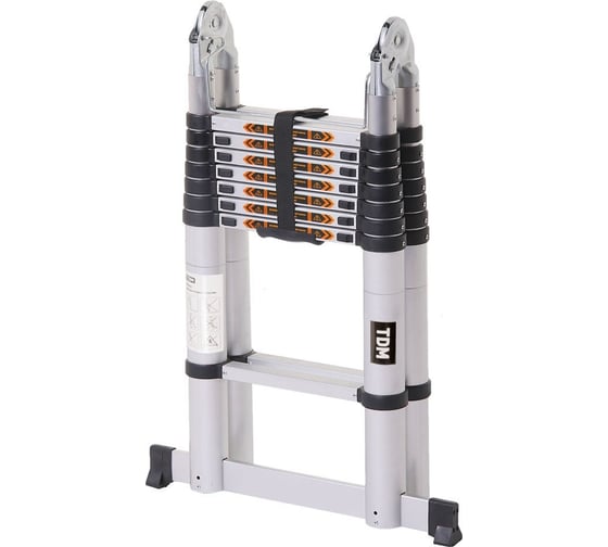 Изображение товара Телескопическая алюминиевая стремянка TDM ELECTRIC СТ-10 Алмаз 10 ступеней SQ1028-0402