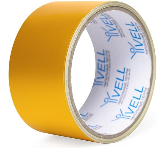 Изображение товара Светоотражающая лента Vell желтая, 50 мм х 4,5 м 1376465