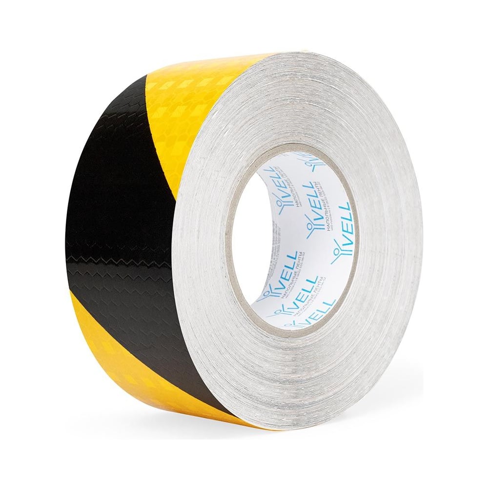 Изображение товара Светоотражающая лента Vell желто-черная RT 50 мм х 30 м