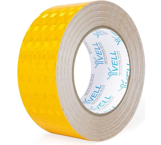 Изображение товара Светоотражающая лента Vell желтая RT, 50 мм х 30 м 1376483