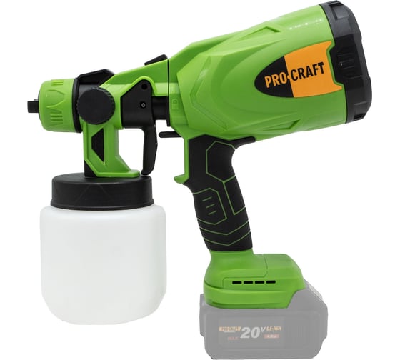 Изображение товара Краскопульт аккумуляторный PROCRAFT 20В 0,8л, без АКБ и ЗУPSE20