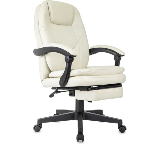 Изображение товара Кресло руководителя Бюрократ CH-868N-BF слоновая кость эко.кожа, крестов. пластик, подст.для ног 2067253