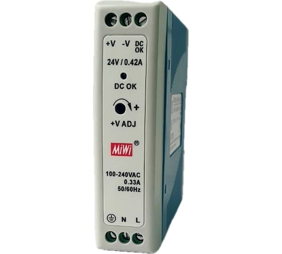 Изображение товара Блок питания MIWI на DIN-рейку MDR-10-24
