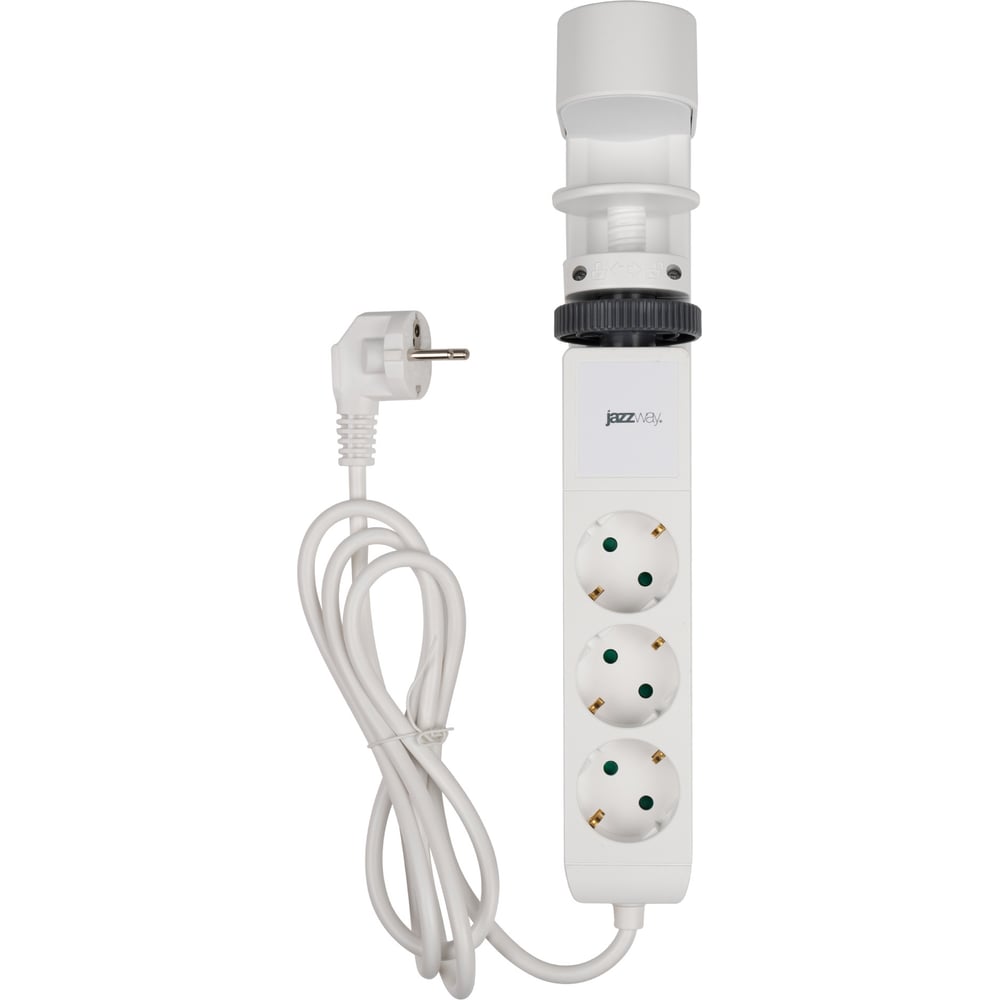 Изображение товара Удлинитель Jazzway ETD-03U-150-wh 3 розетки USB заземление шторки белый