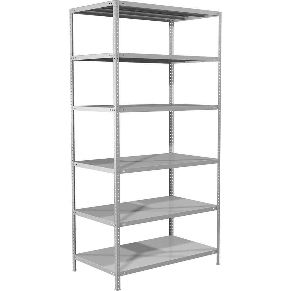 Изображение товара Стеллаж металлический BRABIX MS 220/50-6 (в2200Хш1000Хг500мм), 6 полок, 291375