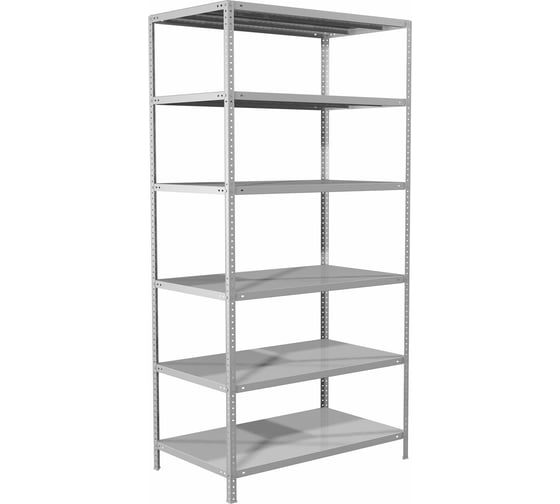 Изображение товара Стеллаж металлический BRABIX MS 220/50-6 (в2200Хш1000Хг500мм), 6 полок, 291375