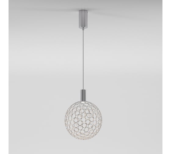 Изображение товара Подвесной светодиодный светильник Eurosvet Gemini с металлическим плафоном 90353/1 хром a069040