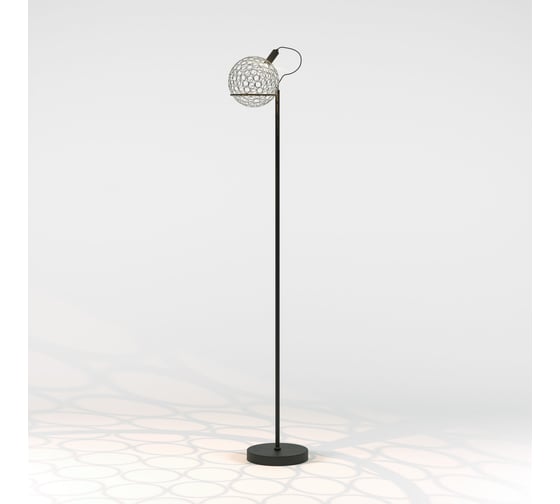Изображение товара Напольный светодиодный светильник Eurosvet Gemini с металлическим плафоном 80492/1 черный a069041
