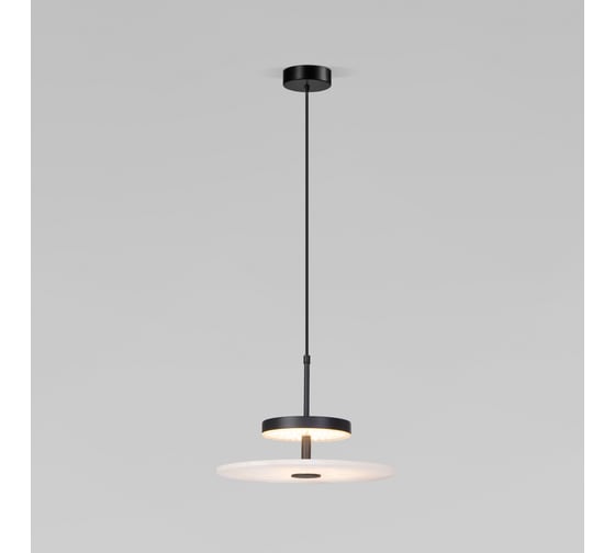 Изображение товара Светодиодный подвесной светильник Eurosvet Thasos с мраморным рассеивателем 40342 LED черный a069278