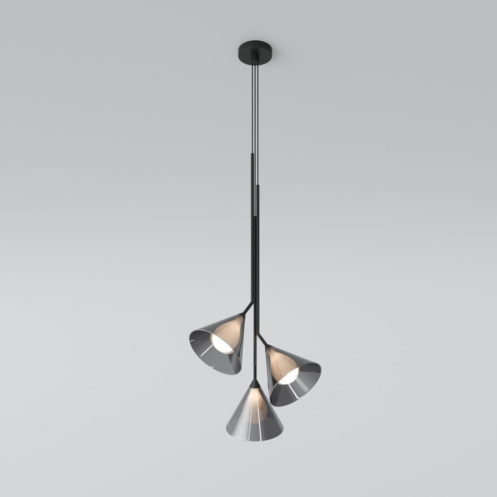 Изображение товара Подвесной светильник Eurosvet Enigma со стеклянными плафонами 70161/3 черный a069050