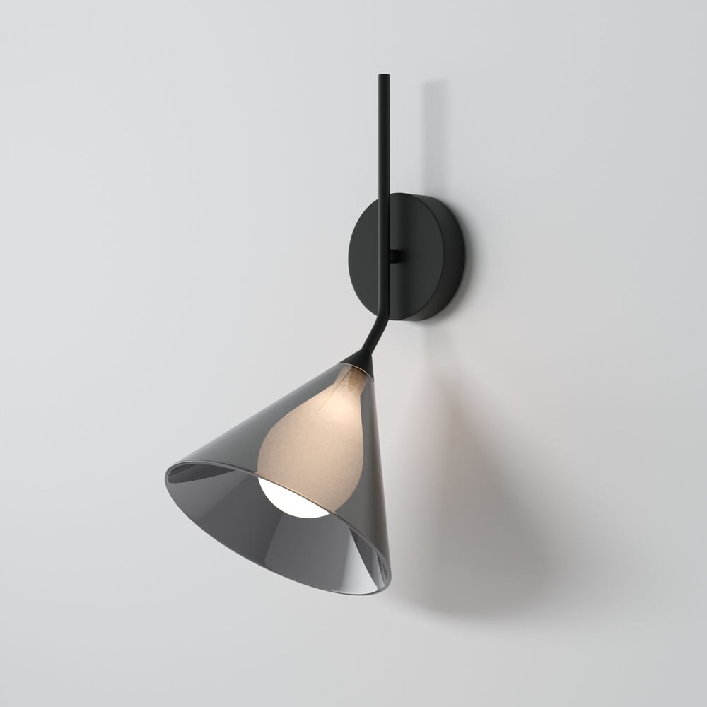 Изображение товара Настенный светильник Eurosvet Enigma G9 20W арт-деко черный стеклянный плафон