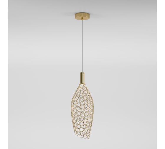 Изображение товара Подвесной светодиодный светильник Eurosvet Ruche с металлическим плафоном 90380/1 золото a069063