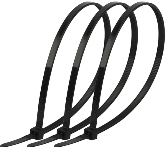 Изображение товара Кабельная стяжка ЭРА NO225191 (хомут) нейлоновая 7.6x300 мм черная (100 шт/уп) Б0066007