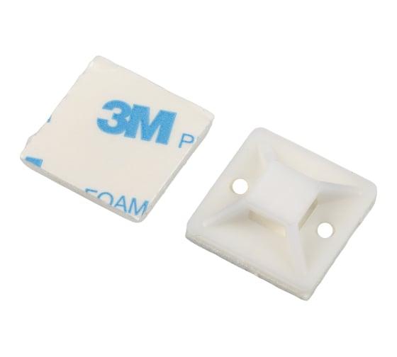 Изображение товара Площадка самоклеящаяся под хомуты ЭРА NO225301 20x20 мм белая 50 штук Б0066703