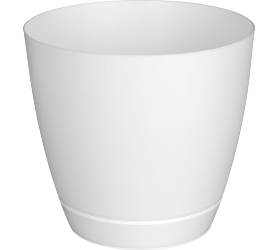 Изображение товара Горшок для цветов Idiland Flora 2,2 л, с поддоном (белый) 231600729/00