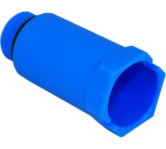 Изображение товара Заглушка удлиненная Heisskraft 20x1/2" НР, синяя, 10 шт 24220