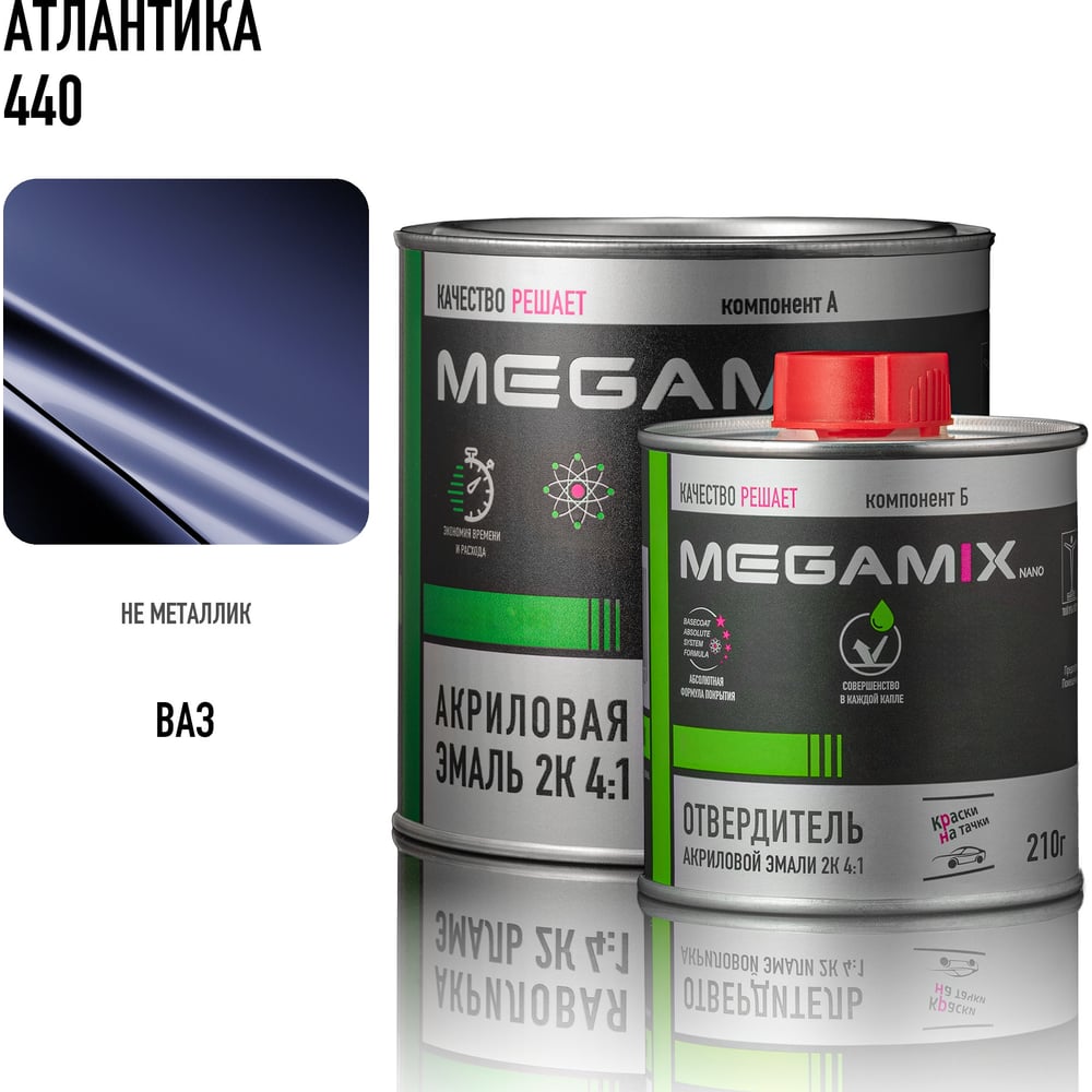 Изображение товара Эмаль акриловая Megamix 2К Атлантика 440 для кузовных работ