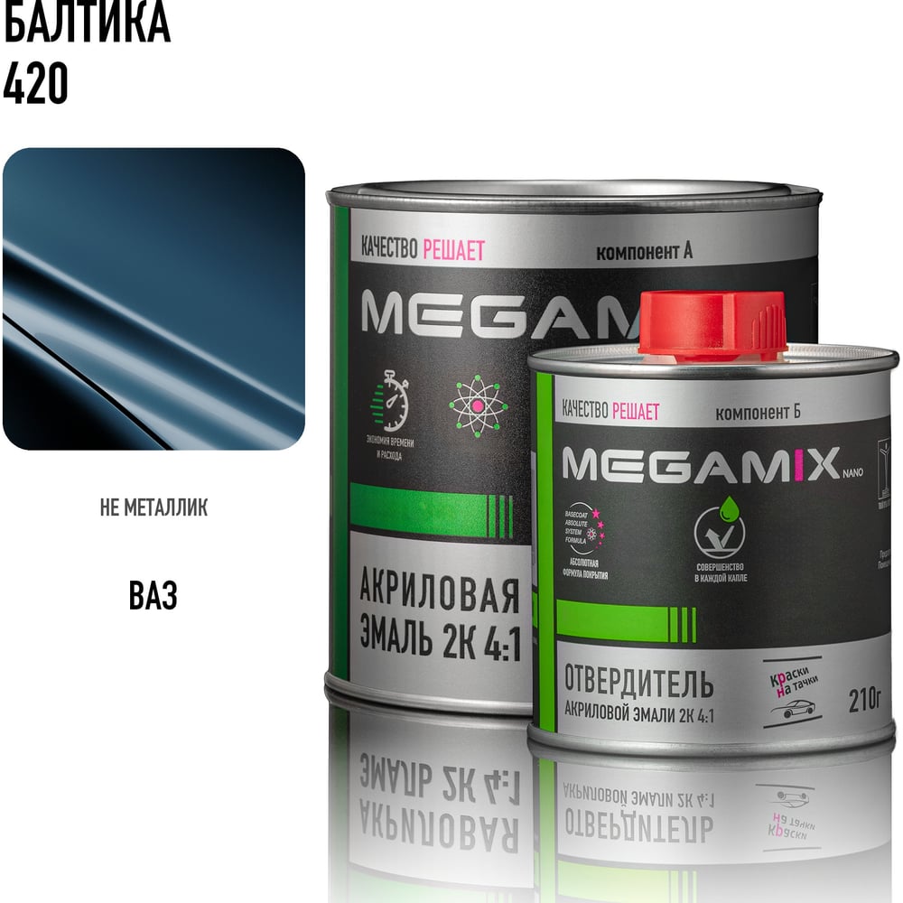 Изображение товара Автоэмаль акриловая Megamix 2К Балтика 420 для кузовного ремонта