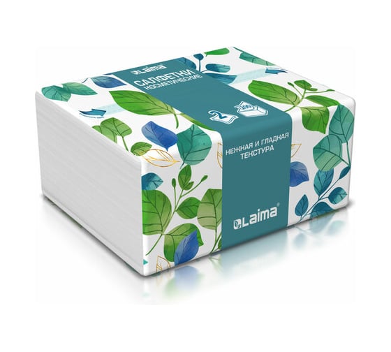 Изображение товара Салфетки косметические LAIMA 200 штук в упаковке, 2 слоя, 12.8х20 см, PREMIUM UNIT PACK 116357