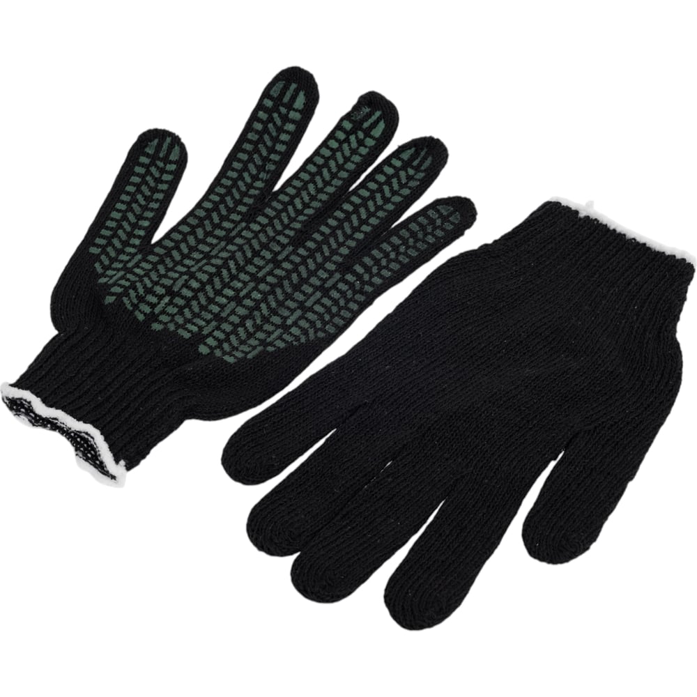 Изображение товара Перчатки Люкс с ПВХ покрытием Протектор 5 пар в упаковке черные