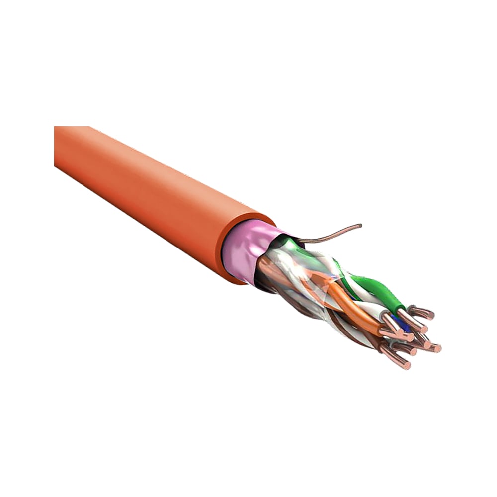 Изображение товара Витая пара ITK F/UTP кат 5E 4х2х0,52 ZHнг(А)-FRHF оранжевая, 305м сетевой кабель