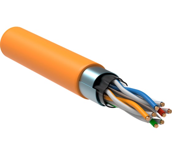 Изображение товара Витая пара ITK F/UTP кат.6 4x2х23AWG solid LSZH нг(А)-HF, оранжевый, 305м LC1-C604-327