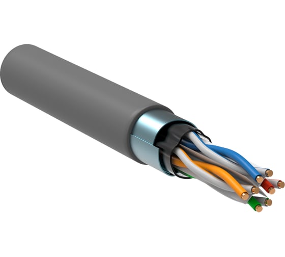Изображение товара Витая пара ITK F/UTP кат.6 4x2х23AWG solid PVC, серый, 305м LC1-C604-311