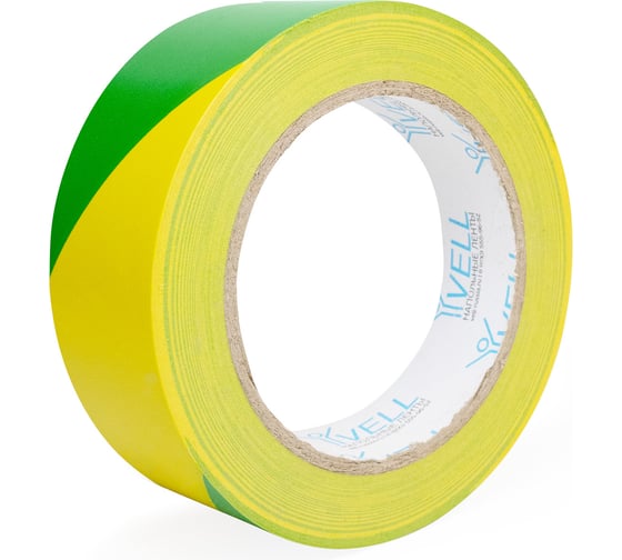 Изображение товара Лента для разметки самоклеящаяся Vell длина 33 м, ширина 50 мм, желто-зеленая, 0,15 мм, ПВХ 1376548