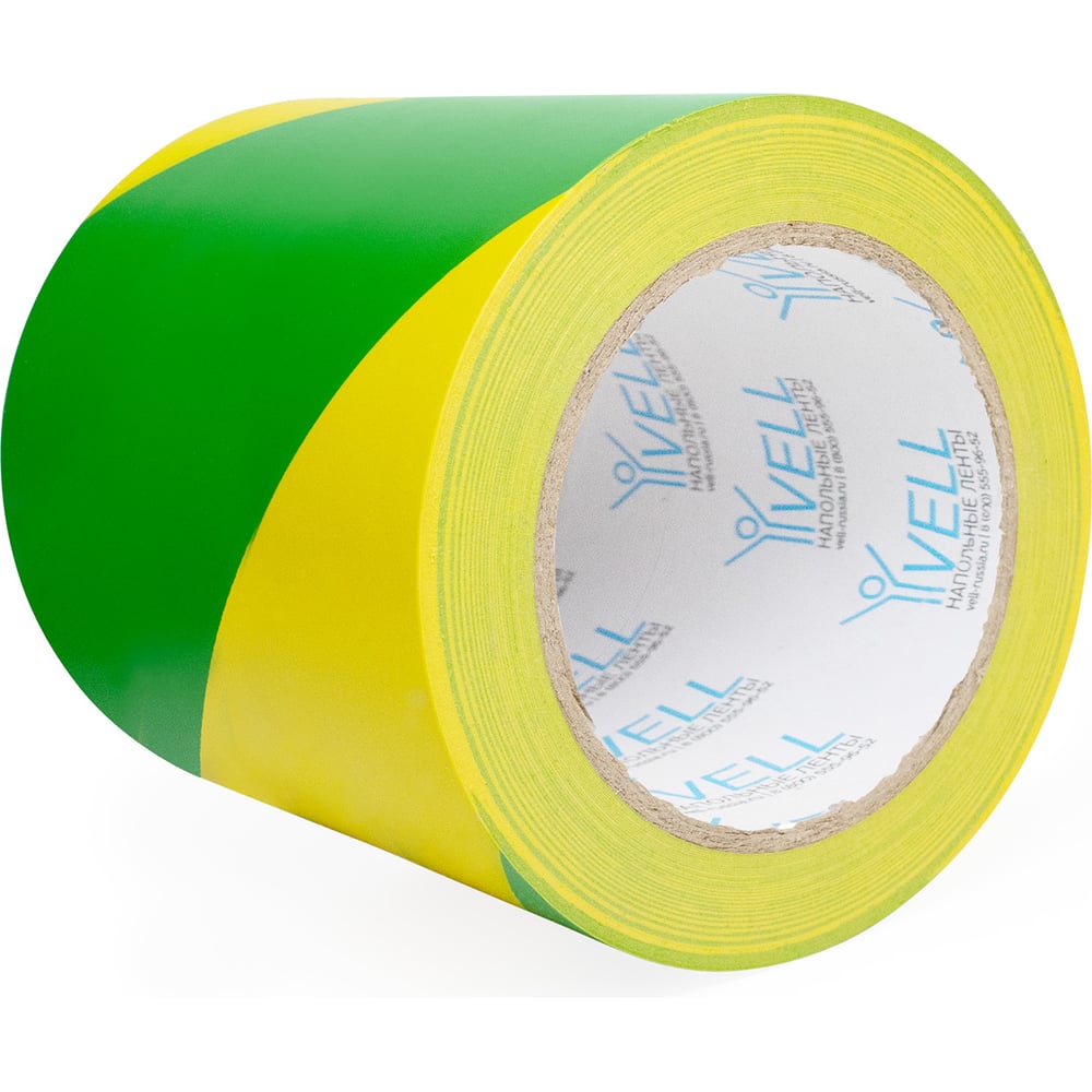 Изображение товара Самоклеящаяся лента для разметки Vell 33м желто-зеленая