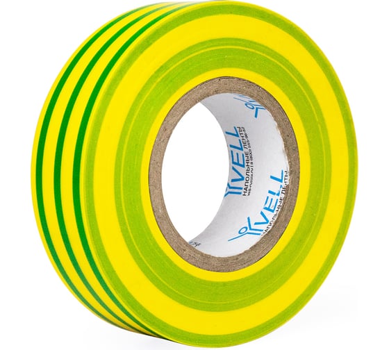 Изображение товара Изолента ПВХ Vell желто-зеленая, 19 мм х 20 м 1376523