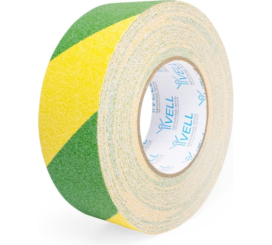 Изображение товара Универсальная противоскользящая лента Vell желто-зеленая (50 мм х 18,3 м) 1376552
