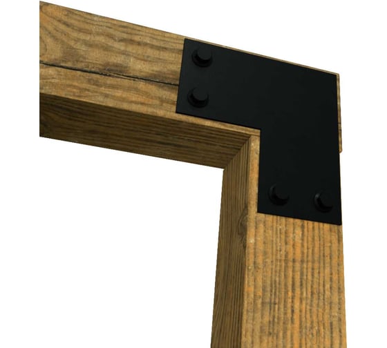 Изображение товара Пластина крепежная АрсеналЪ Г-образная для бруса 100x100 3мм. 10 шт. Черная шагрень ARSENAL PERGOLA мод. AR75PG39957-06