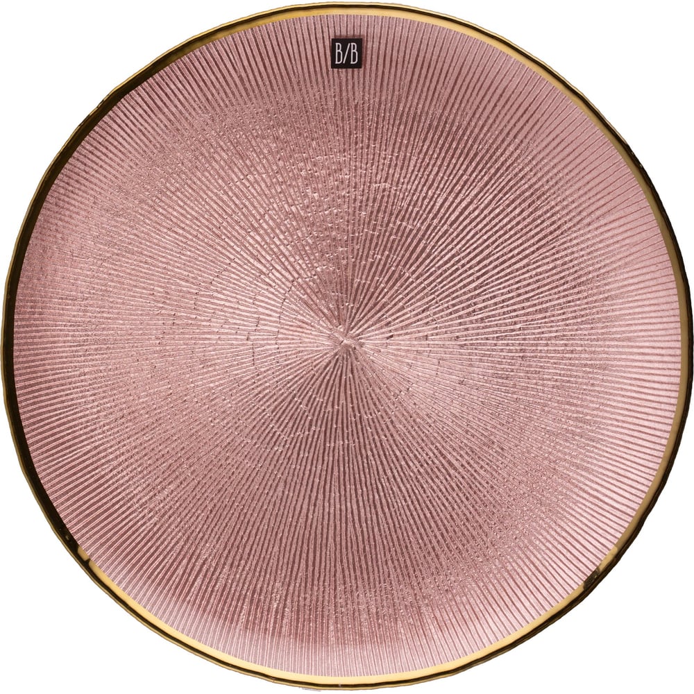 Изображение товара Тарелка BILLIBARRI Monaghan 33 см стекло круглая сервировочная розовая