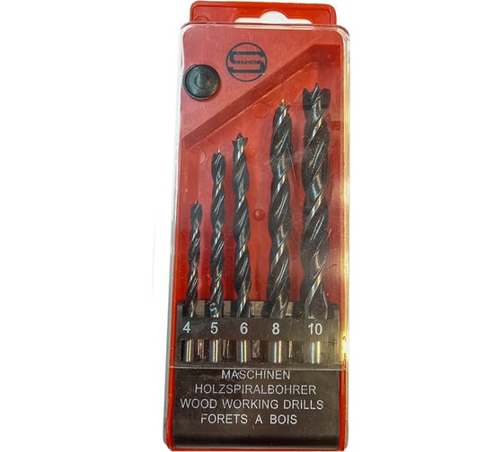 Изображение товара Набор сверл по дереву 5 предметов, 4-10 мм Strong СTC-027001005