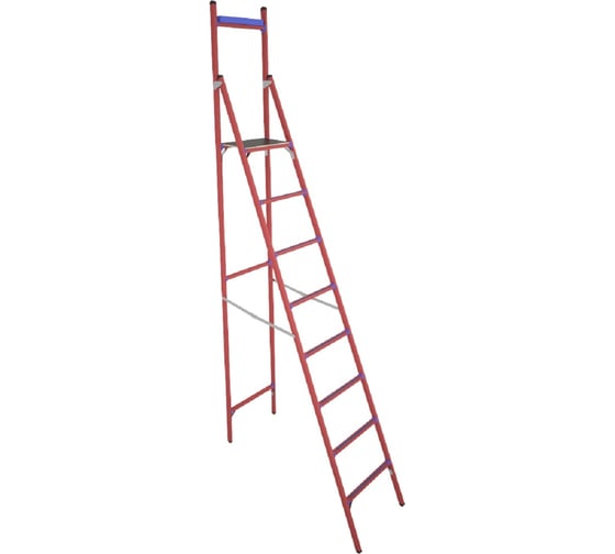 Изображение товара Диэлектрическая стеклопластиковая стремянка с вертикальной опорой Антиток СВД-2.5 276058