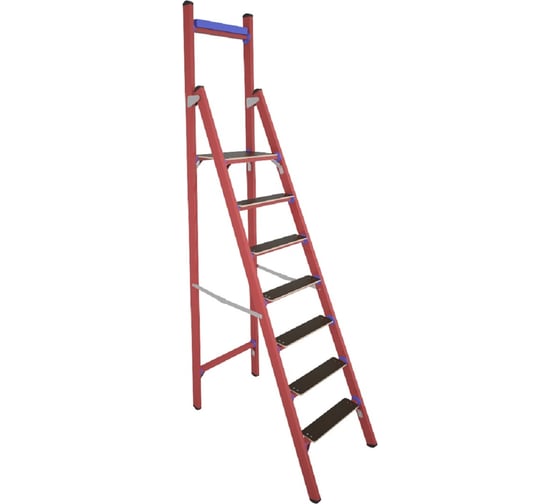Изображение товара Диэлектрическая стеклопластиковая стремянка с вертикальной опорой Антиток СВД-1.8 Е Т 289516