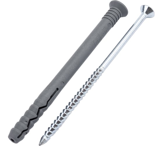 Изображение товара Дюбель с шурупом ВИРТУОЗ 8х100, потайной бортик, 50 шт. 600-05410