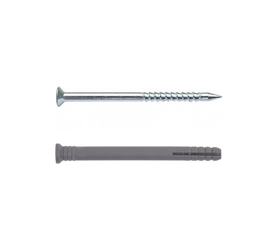 Изображение товара Дюбель с шурупом ВИРТУОЗ 8х100, потайной бортик, 20 шт. 280-22028