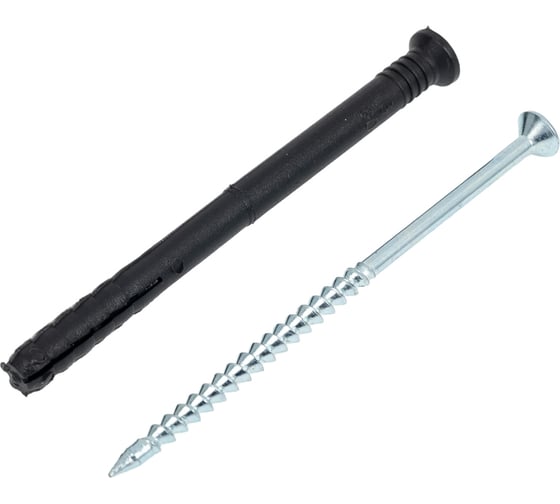 Изображение товара Дюбель с шурупом ВИРТУОЗ 6х80, потайной бортик, 30 шт. 280-21991