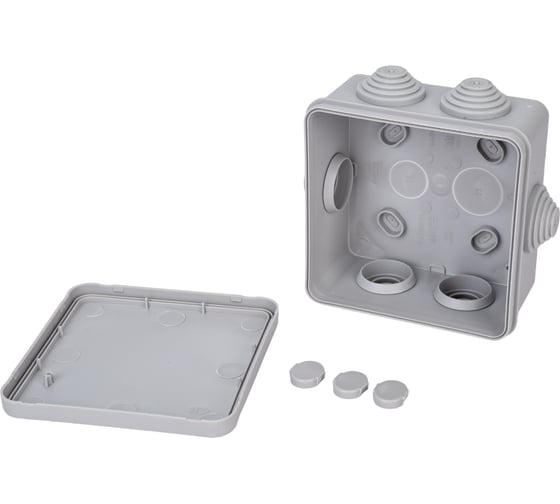 Изображение товара Распределительная коробка Systeme Electric открытой проводки внутренние размеры 100X100X50 мм, габариты 130х130х58 мм DIY IMT350911