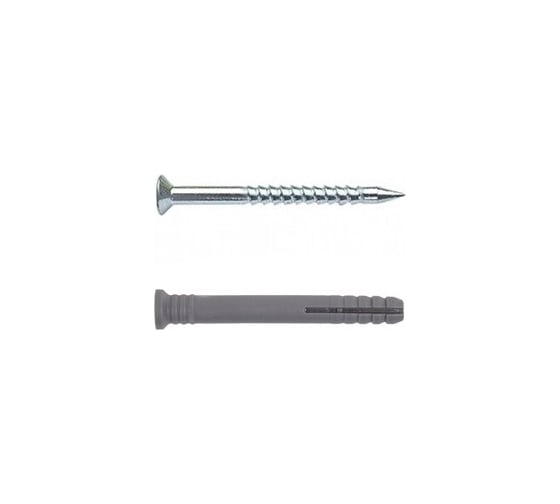 Изображение товара Дюбель с шурупом ВИРТУОЗ 8х60, потайной бортик, 50 шт. 600-05397