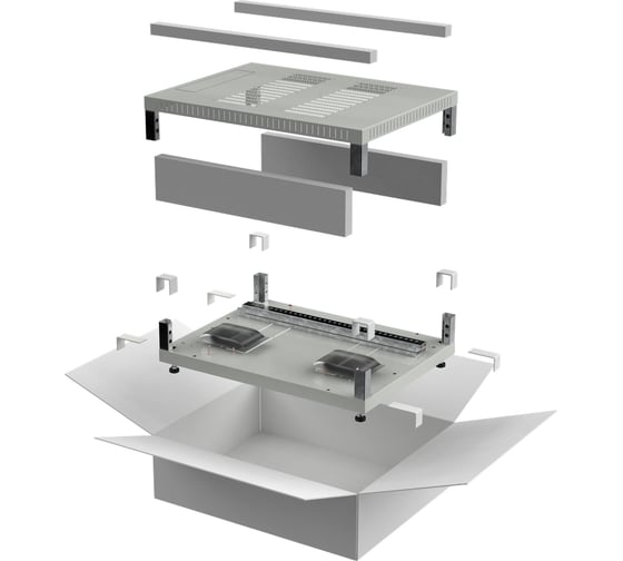 Изображение товара Комплект основание и крыша ITK LINEA E 600х600мм для шкафа 18-47U серый LE35-XXX66-X