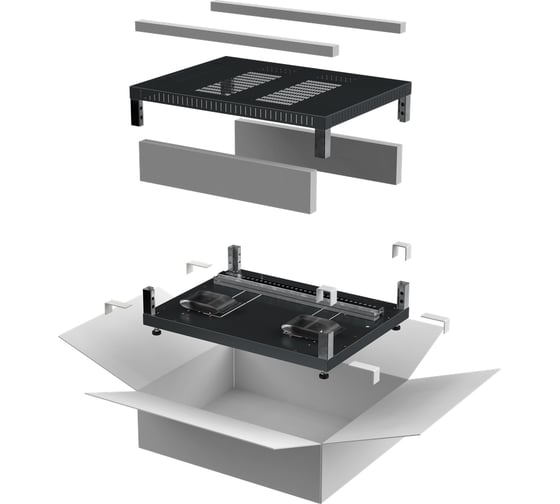 Изображение товара Комплект основание и крыша ITK LINEA E 600х600мм для шкафа 18-47U черный LE05-XXX66-X